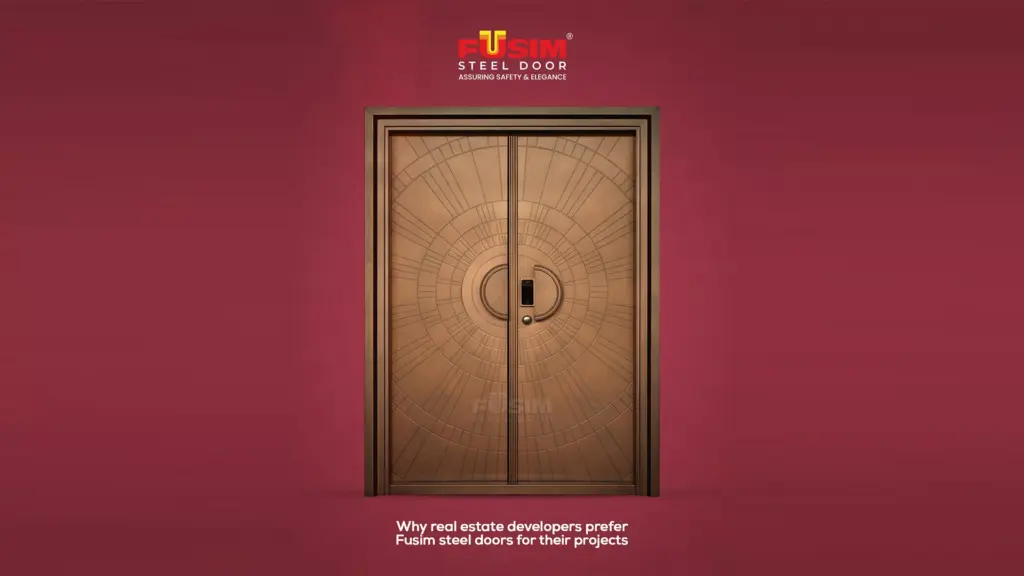 Durable Fusim steel door design for residential and commercial buildings