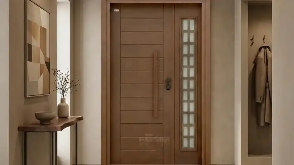 Sustainable steel door manufacturing using recycled materials and low-energy processes